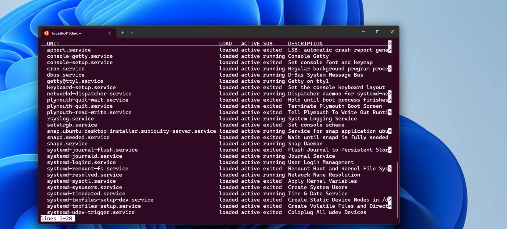 systemctl status
