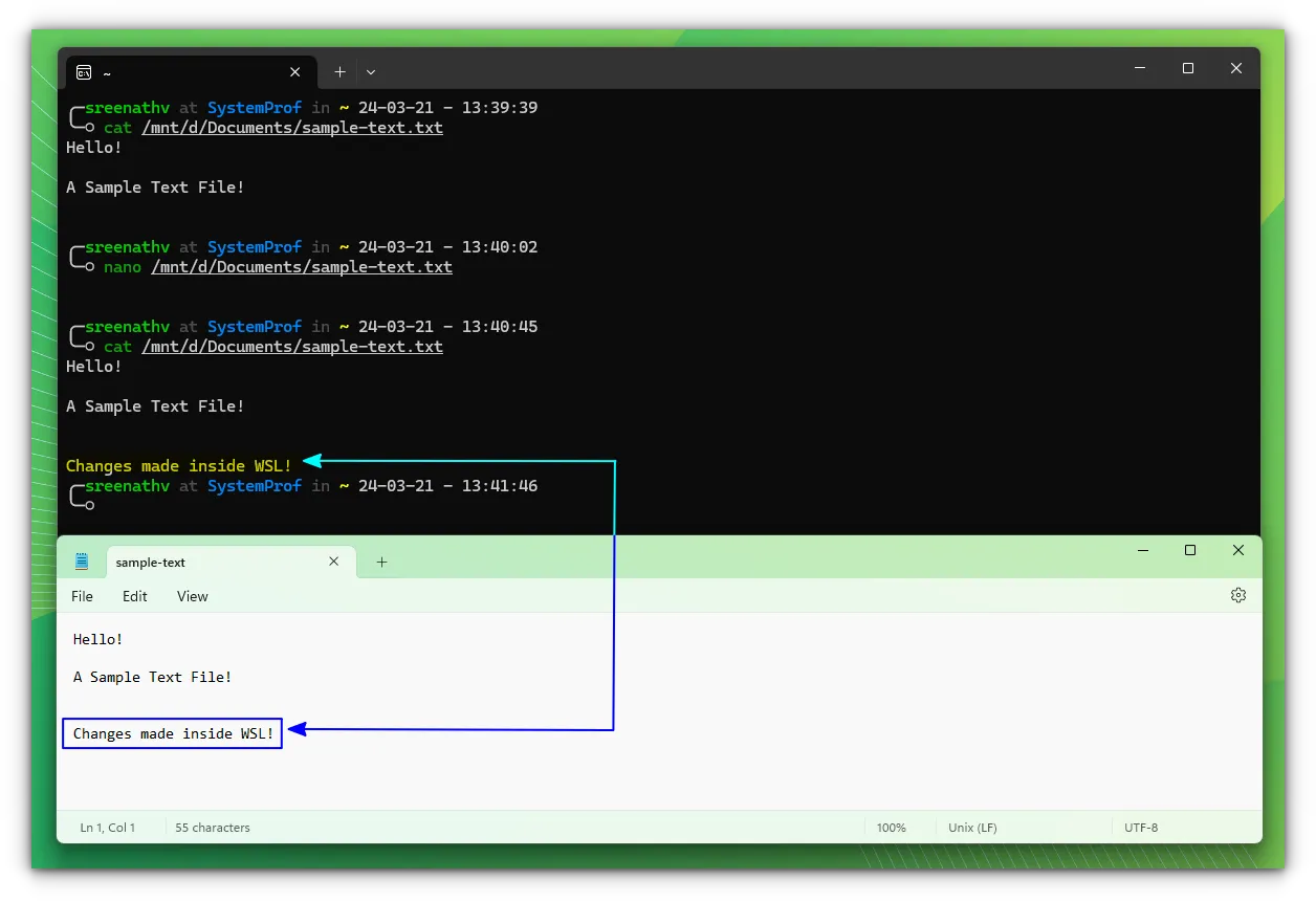 WSL 访问 Windows 文件